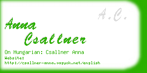 anna csallner business card